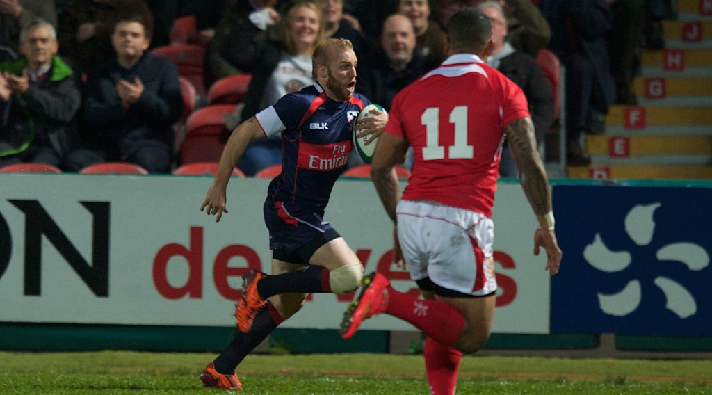 Tim Stanfill · USA v Tonga, 2014 · USA playing photograph · Ian Muir