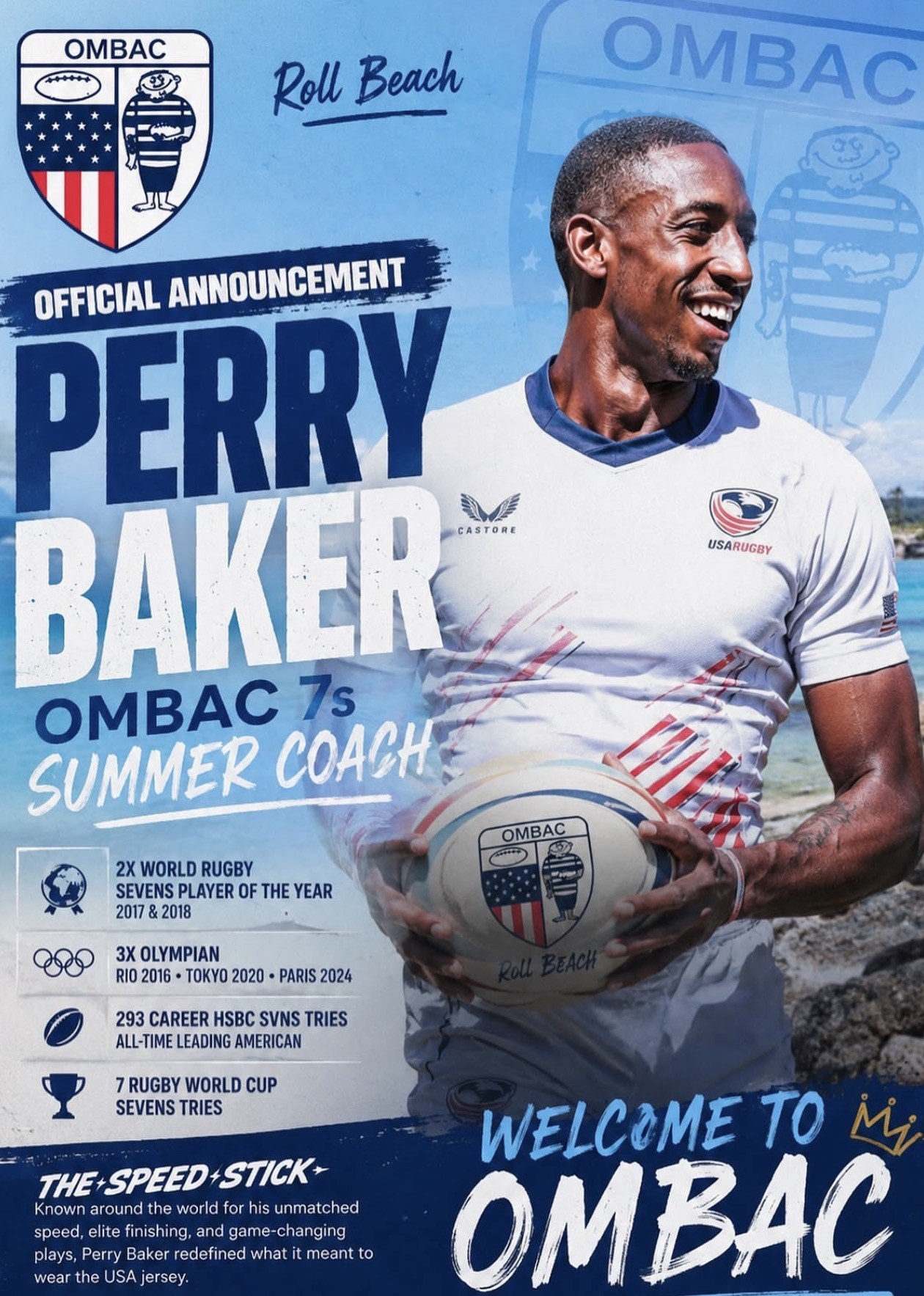 Official announcement: Perry Baker, OMBAC 7s Summer Coach