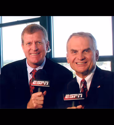 Brian Vizard on the rugby broadcast team