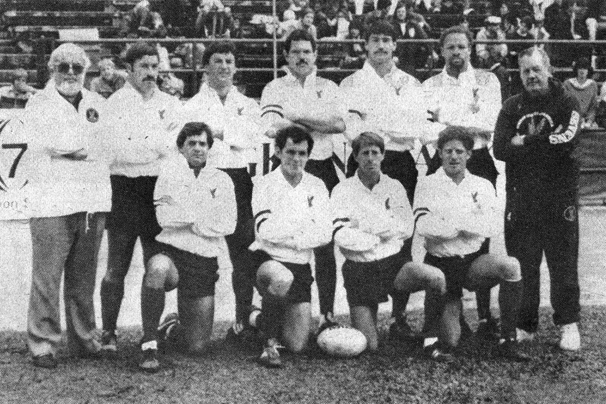 USA at Hong Kong Sevens, March 1985 · Gray, front row, third from left