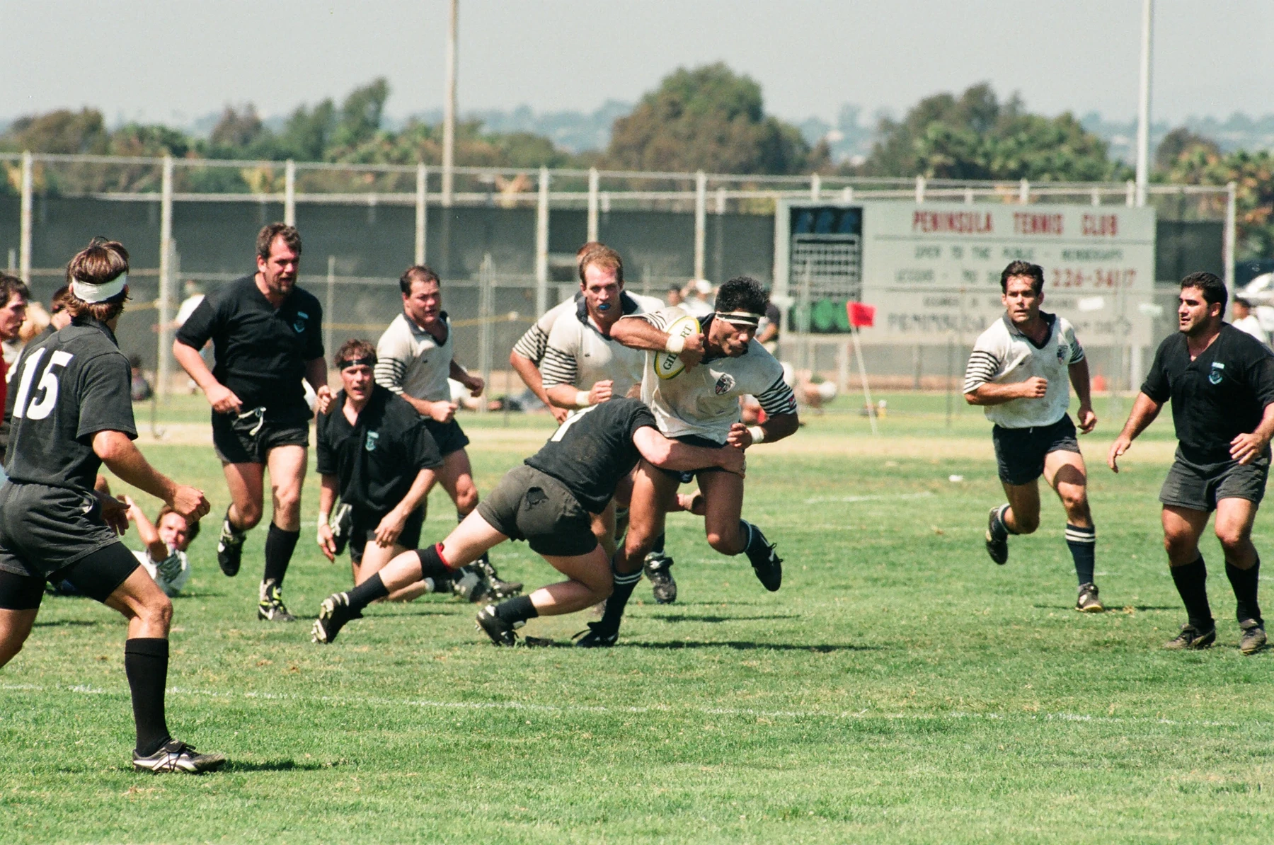 OMBAC carrying against Old Blue in the 1997 national semifinal
